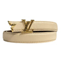 Louis Vuitton Belt Pretty Reversible Monogram Flower Brown Beige Gold
