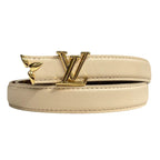 Louis Vuitton Belt Pretty Reversible Monogram Flower Brown Beige Gold
