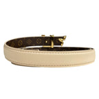 Louis Vuitton Belt Pretty Reversible Monogram Flower Brown Beige Gold — view 2