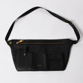 Fendi Belt Bag Back Zucca Pattern Nylon Leather Black Gold