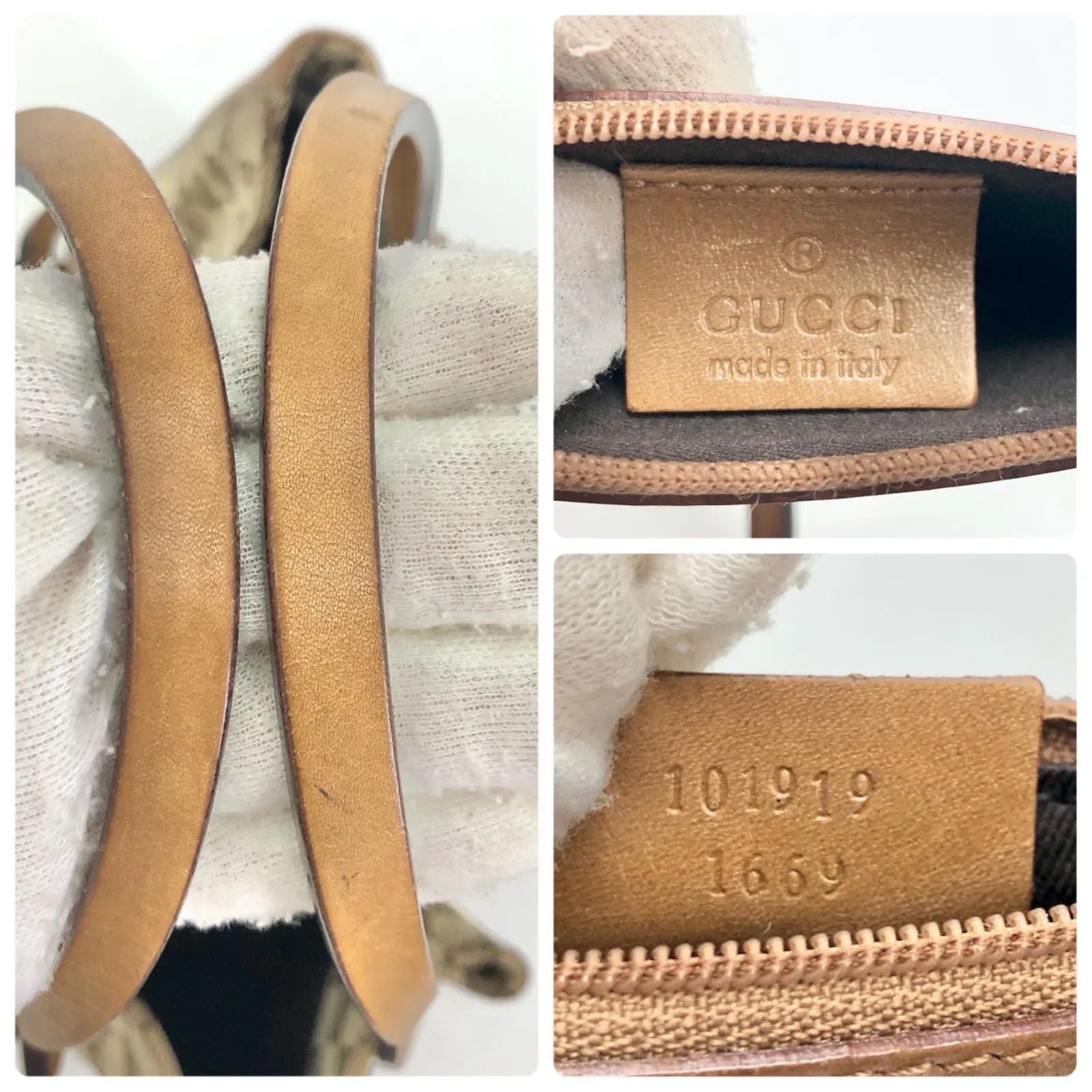 Gucci GG Canvas Tote Business Everyday Leather Brown — view 5