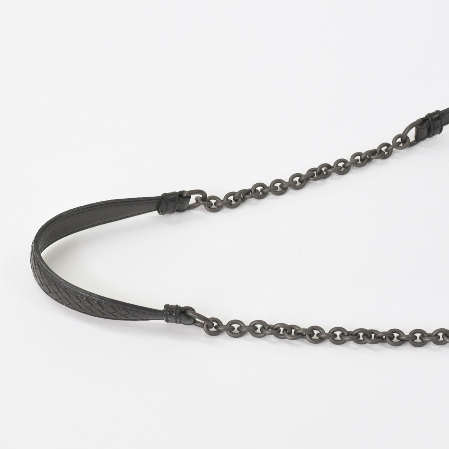 Bottega Veneta Intrecciato Rialto Chain Shoulder Bag Black — view 7