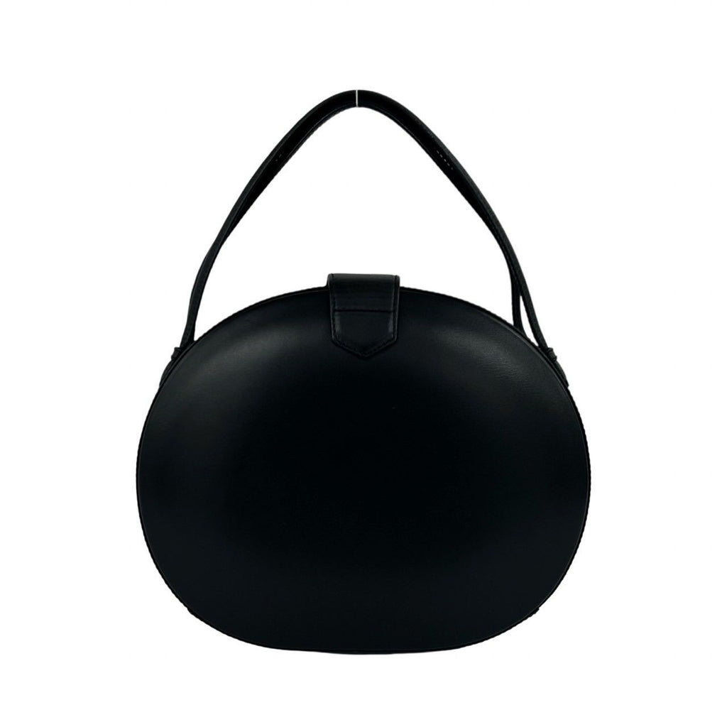 Loewe Vintage Anagram Leather Round Handbag Mini Tote Black — view 3