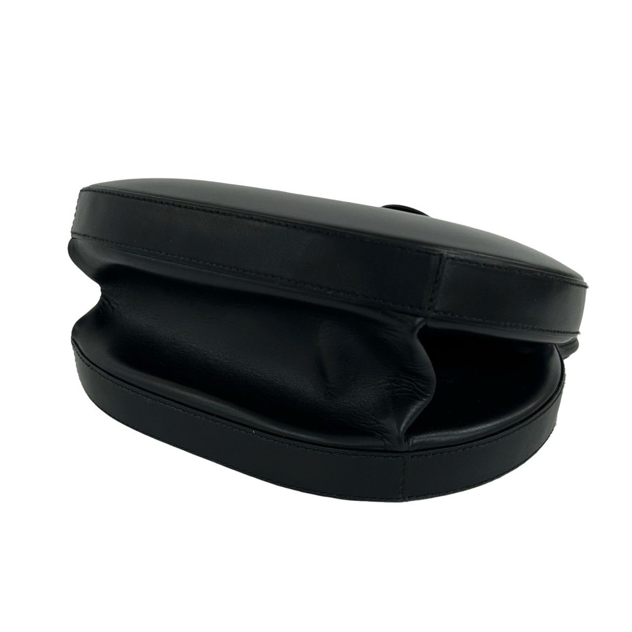 Loewe Vintage Anagram Leather Round Handbag Mini Tote Black — view 8