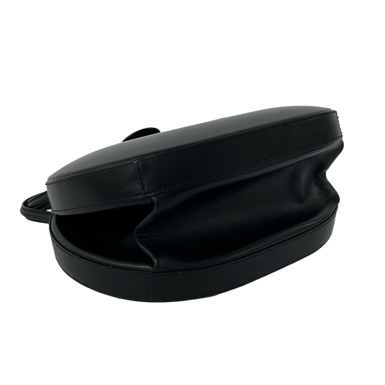 Loewe Vintage Anagram Leather Round Handbag Mini Tote Black — view 7