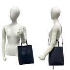 Celine Vertical Cabas Small Leather 2-Way Shoulder Bag Black — view 2