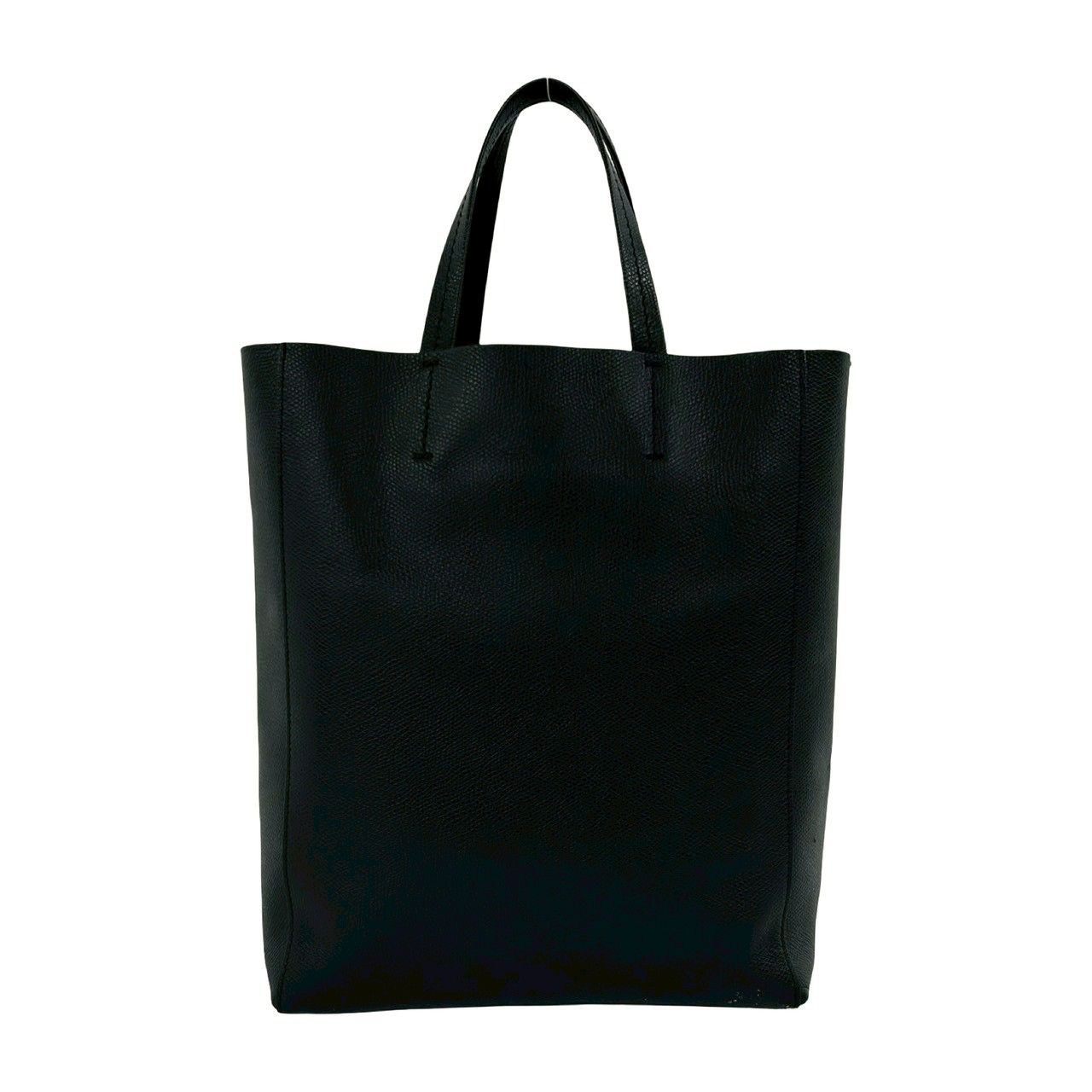 Celine Vertical Caba Small Leather 2-Way Shoulder Bag Mini Tote Black — view 3