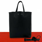 Celine Vertical Caba Small Leather 2-Way Shoulder Bag Mini Tote Black