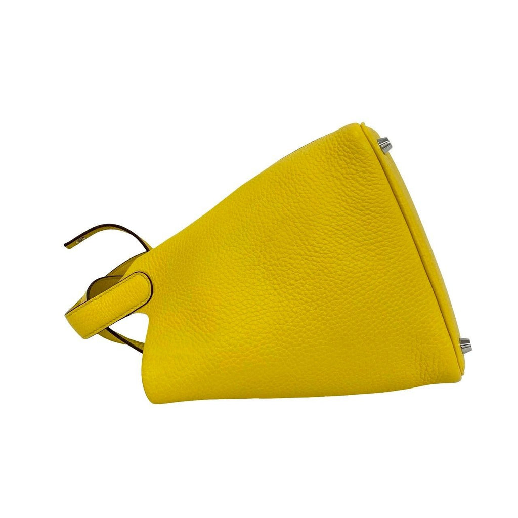 Hermes Picotin Lock PM Taurillon Clemence Handbag Mini Tote Yellow Jonenaple — view 5
