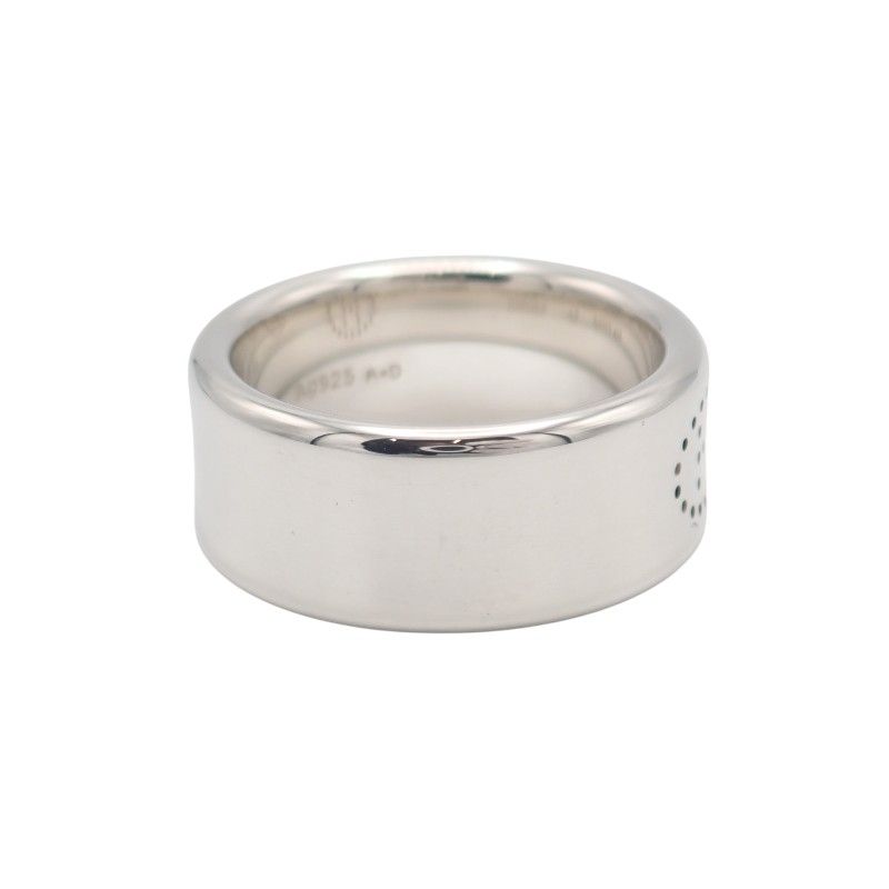 Hermes Eclipse Ribbon Ring 925 Sterling Silver Logo — view 3