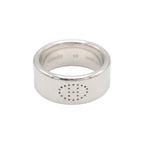 Hermes Eclipse Ribbon Ring 925 Sterling Silver Logo