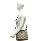Gucci Vintage GG Logo Pattern Leather Shoulder Bag Crossbody Pochette Brown — view 2