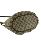Gucci Vintage GG Logo Pattern Leather Shoulder Bag Crossbody Pochette Brown — view 7