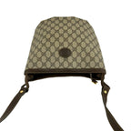 Gucci Vintage GG Logo Pattern Leather Shoulder Bag Crossbody Pochette Brown — view 4