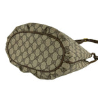 Gucci Vintage GG Logo Pattern Leather Shoulder Bag Crossbody Pochette Brown — view 8