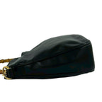 Gucci Vintage Bamboo Leather Shoulder Bag Black — view 5