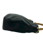 Gucci Vintage Bamboo Leather Shoulder Bag Black — view 6