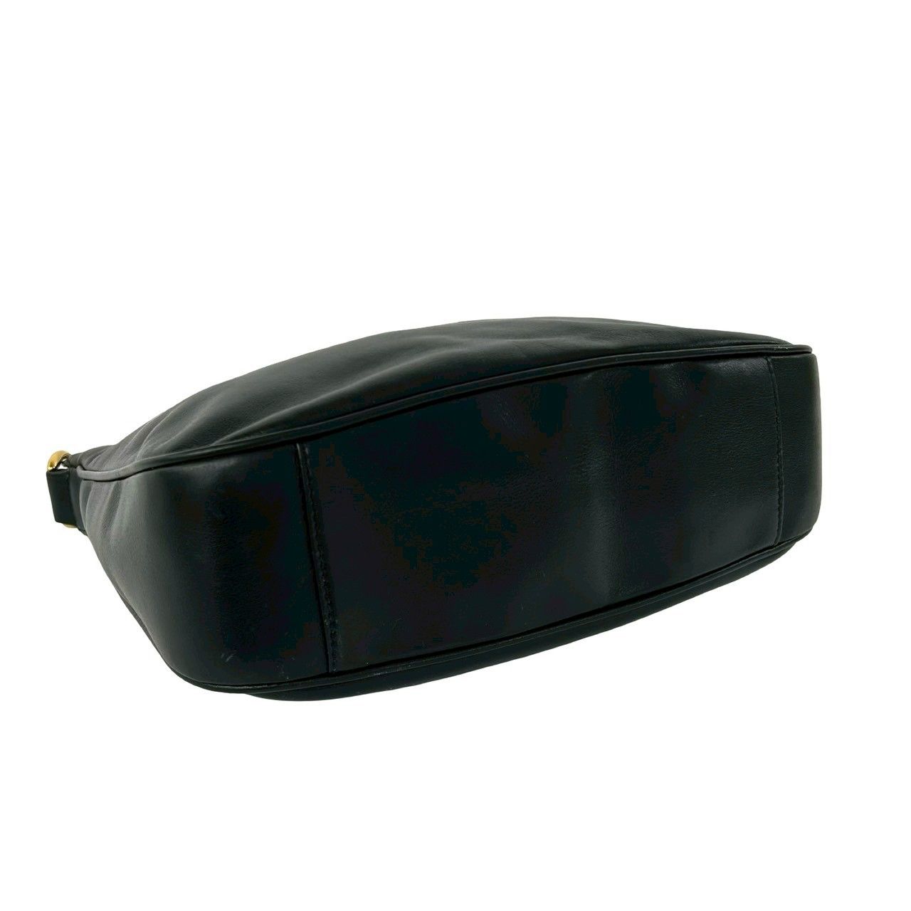 Gucci Vintage Bamboo Leather Shoulder Bag Black — view 7