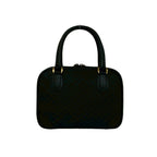 Gucci Vintage Micro GG Logo Canvas Leather Mini Boston Bag Black — view 3