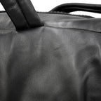 Saint Laurent Paris Boston Bag Wide Logo Puffer Lambskin Black — view 8