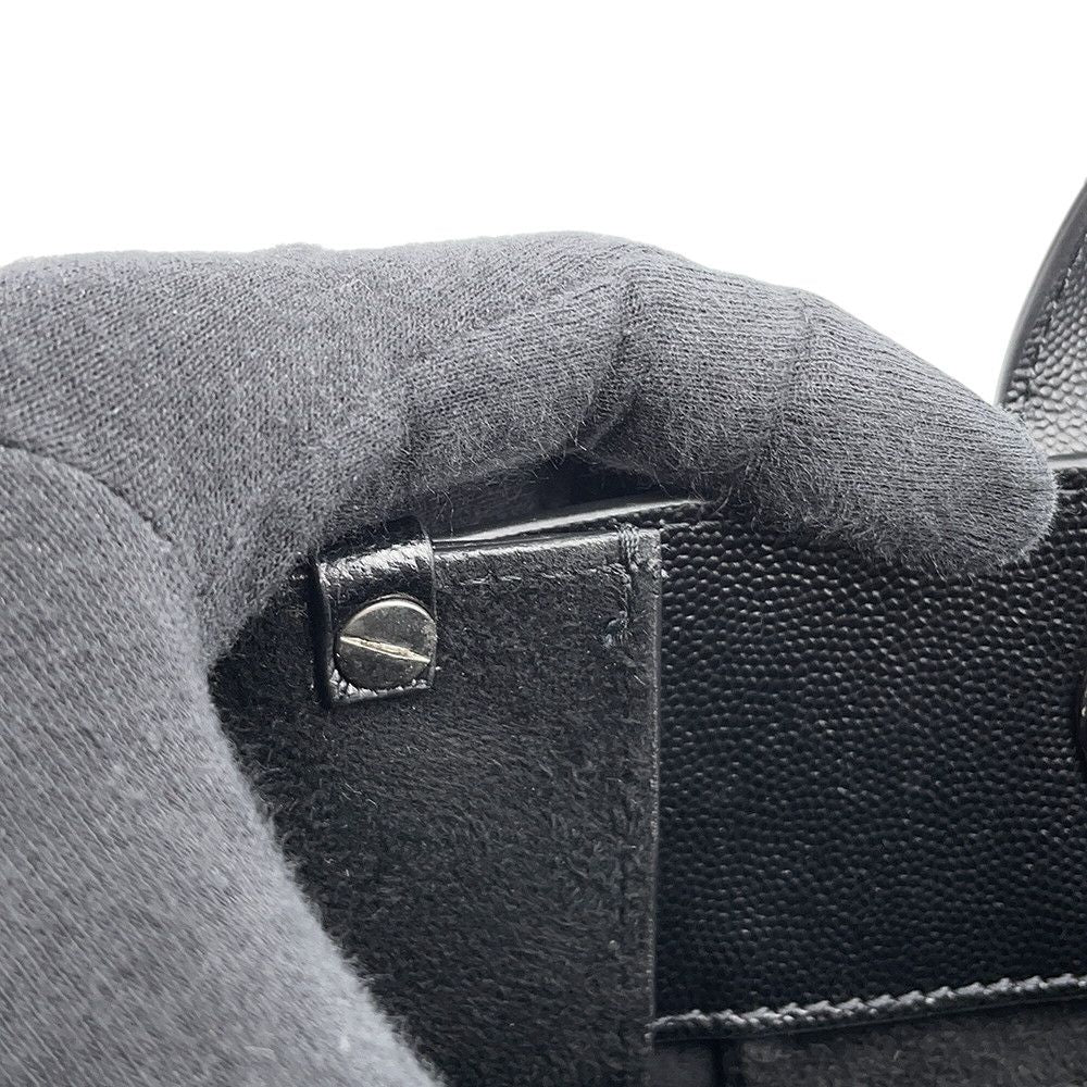 Chanel Tote Deauville Shopping CC Logo Studs Caviar Leather 2-Way Black — view 8