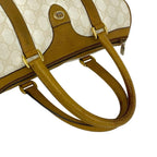 Gucci Vintage GG Logo Pattern Leather Mini Boston Bag White — view 4