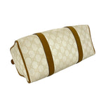 Gucci Vintage GG Logo Pattern Leather Mini Boston Bag White — view 7