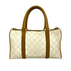 Gucci Vintage GG Logo Pattern Leather Mini Boston Bag White — view 3