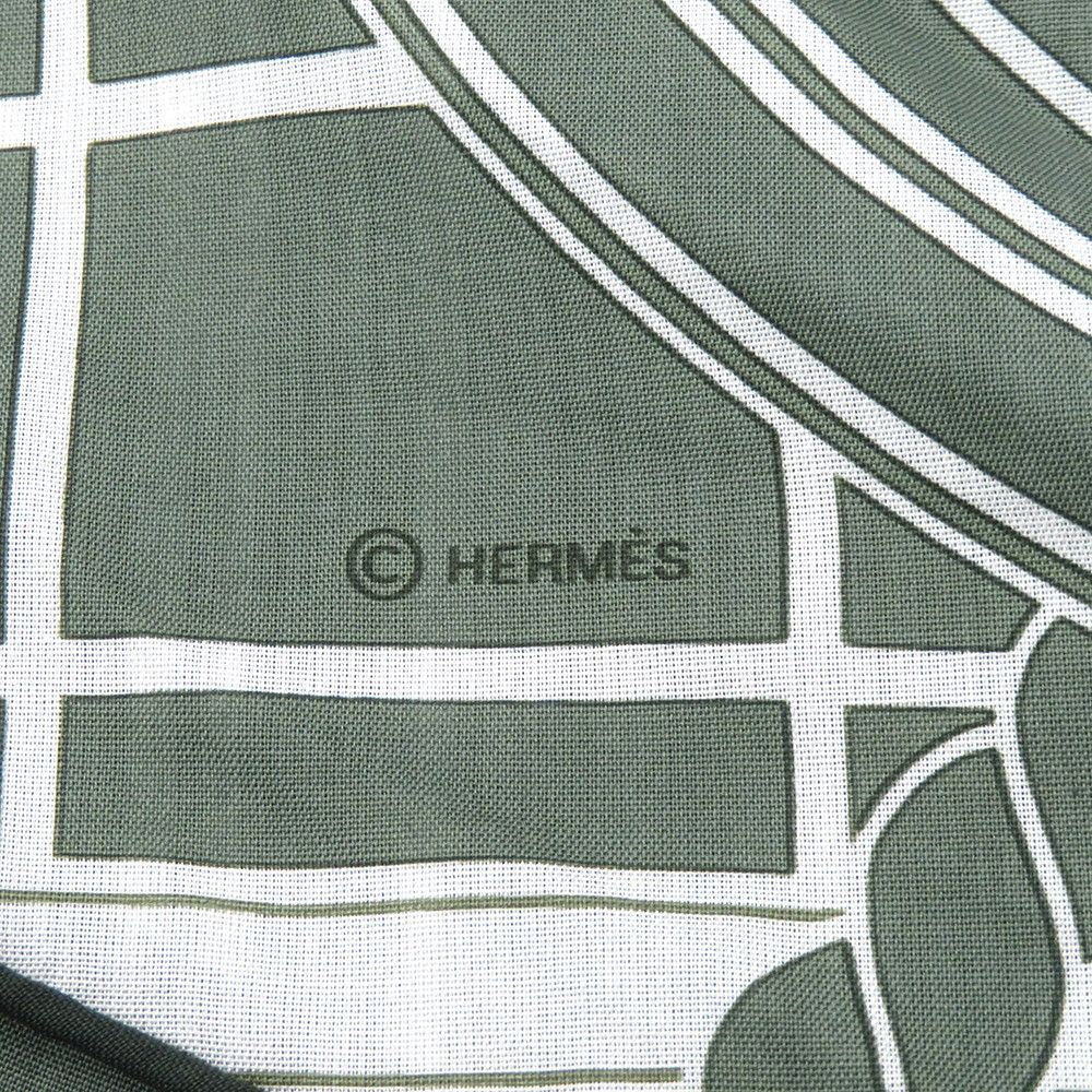 Hermes Scarf Losange Salonno Grande Tenue Cotton — view 7