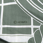 Hermes Scarf Losange Salonno Grande Tenue Cotton — view 7