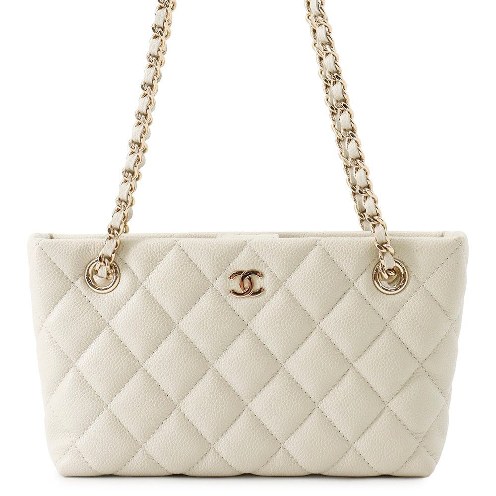 Chanel Chain Shoulder Bag Quilted CC Logo Timeless Classic Line Clutch Caviar
