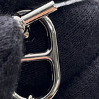Hermes Necklace Maillon Deep Dune Silver Black — view 7