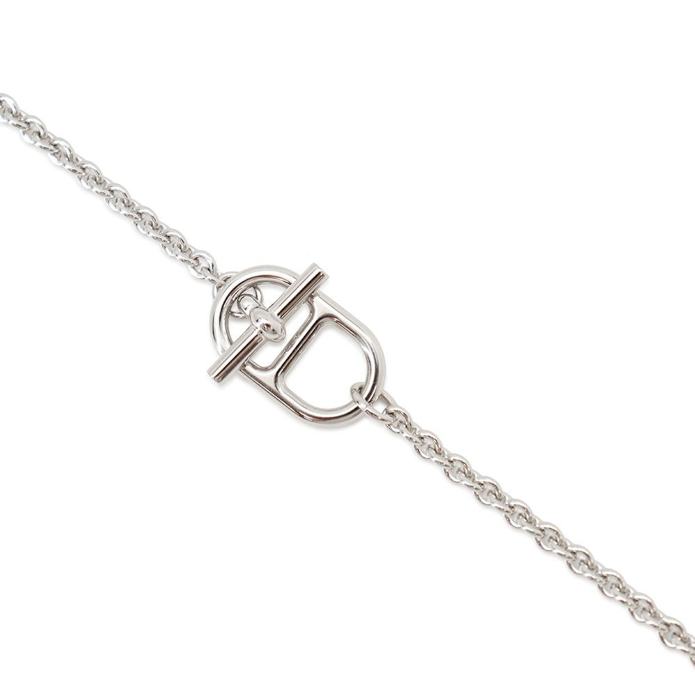 Hermes Necklace Maillon Deep Dune Silver Black — view 6