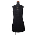 Chanel Dress Tweed 36 Black