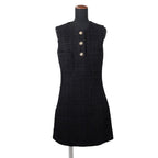 Chanel Dress Tweed 36 Black