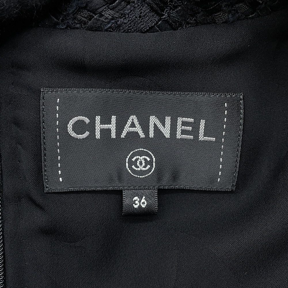 Chanel Dress Tweed 36 Black — view 8