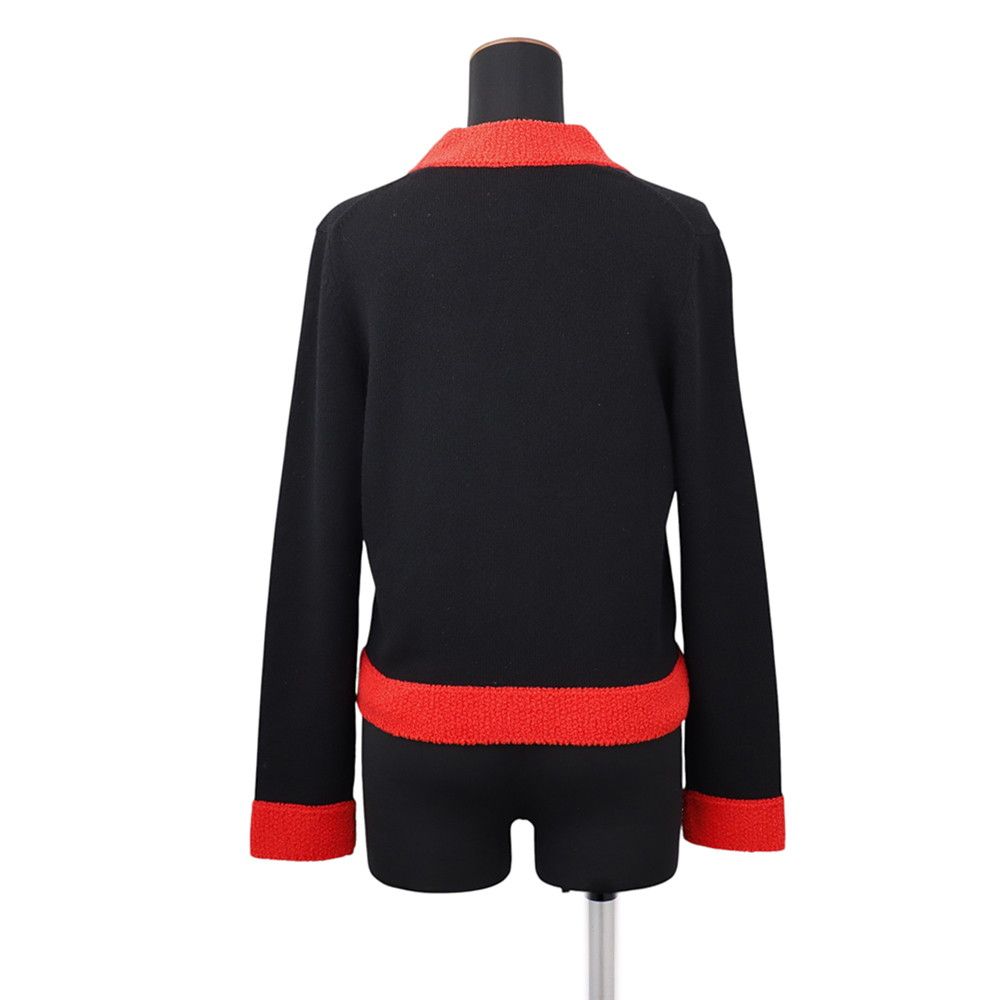 Chanel Cardigan Lion Button Cashmere Blend Knit 36 Top Black — view 2