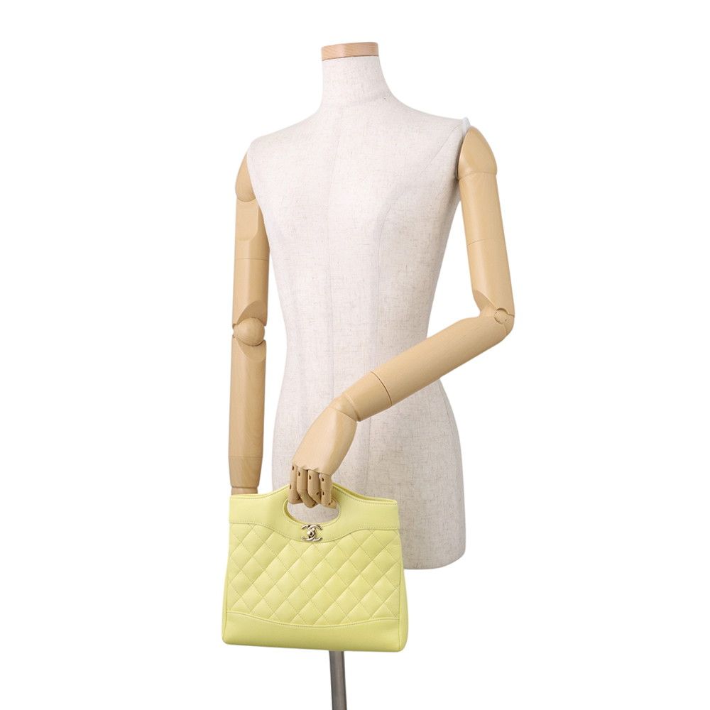 Chanel Chain Shoulder Bag Quilted Small Shopping Shiny Calfskin — view 4