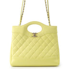 Chanel Chain Shoulder Bag Quilted Small Shopping Shiny Calfskin
