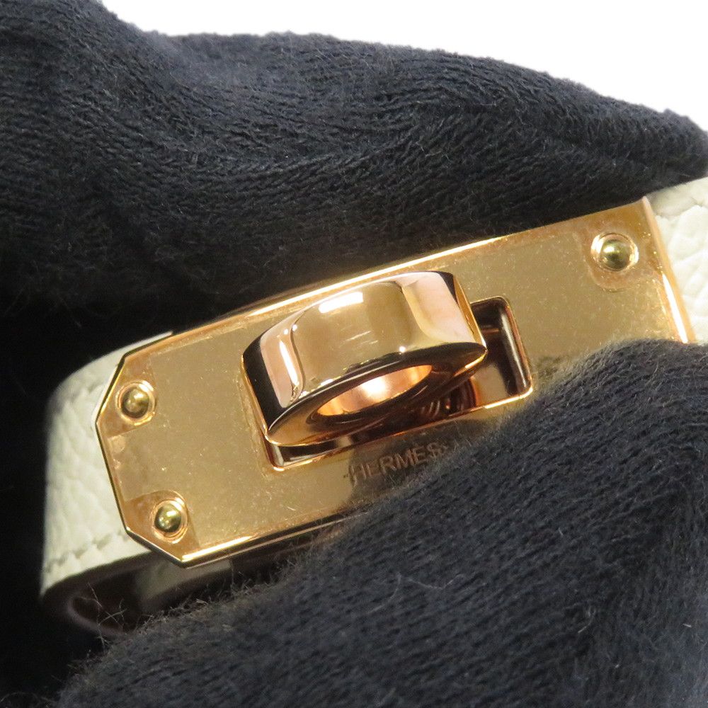 Hermes Bracelet Kelly Double Tour Cles Pink Gold Epsom T2 — view 6
