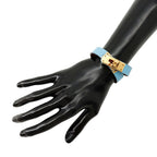 Hermes Bracelet Kelly Double Tour Celeste Gold Epsom T2 — view 4
