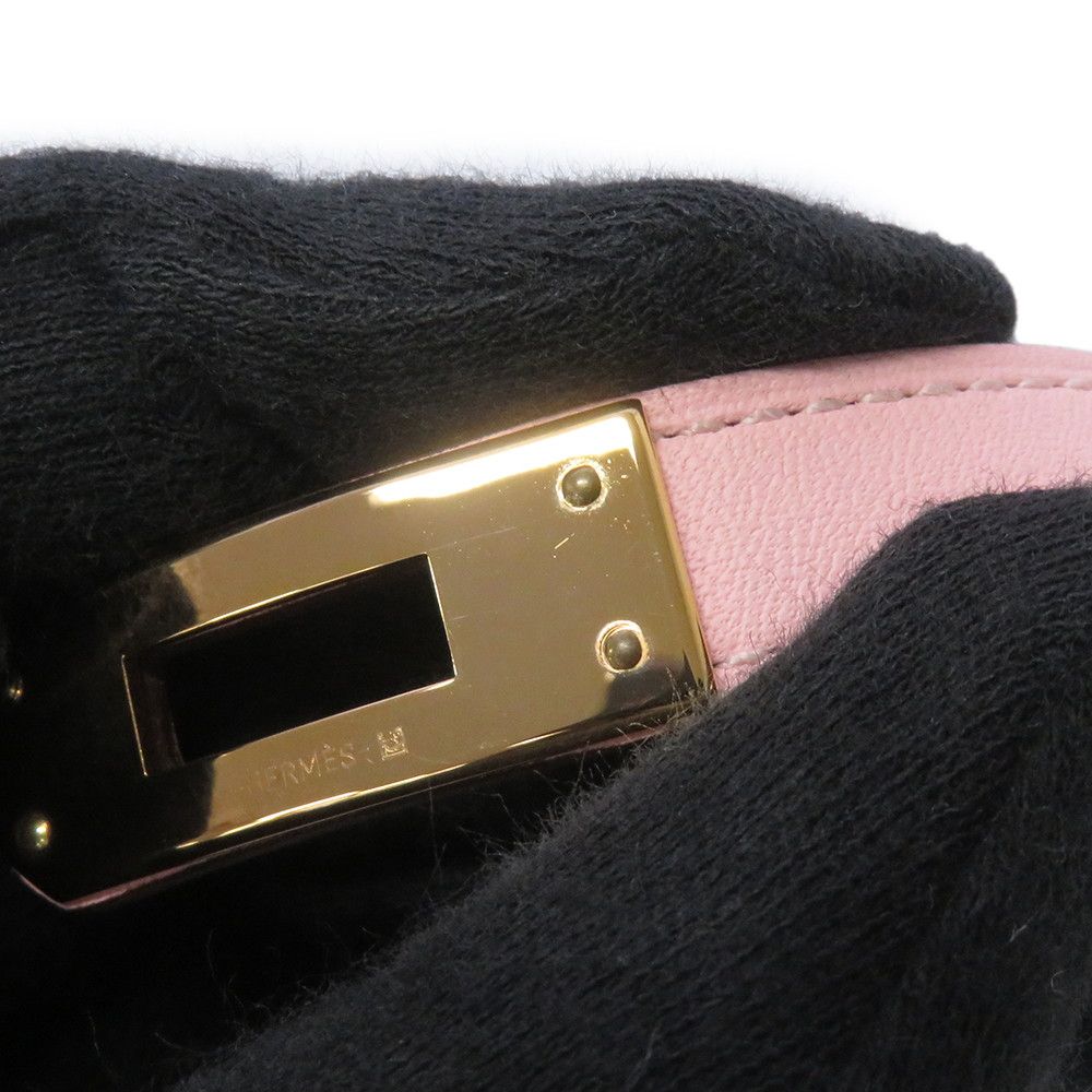 Hermes Bracelet Kelly Double Tour Rose Sakura Pink Gold Swift T2 — view 7
