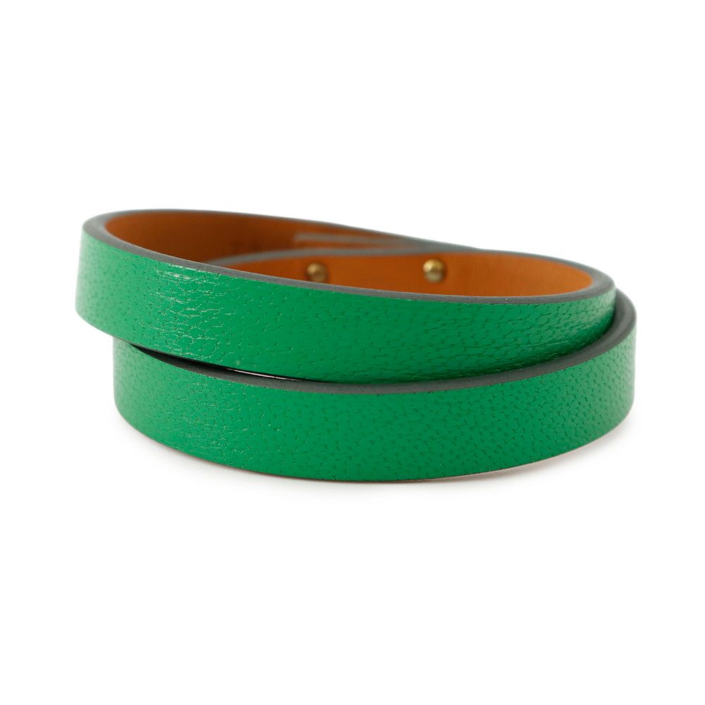 Hermes Bracelet Mini Kelly Double Tour Bamboo Gold Chevre Misor T2 — view 3