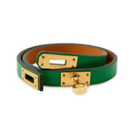 Hermes Bracelet Mini Kelly Double Tour Bamboo Gold Chevre Misor T2 — view 5