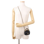 Chanel Chain Shoulder Bag Quilted CC Logo Lambskin Black — view 5