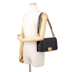 Chanel Chain Shoulder Bag Quilted CC Logo Boy Caviar Leather Black — view 4