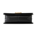 Chanel Chain Shoulder Bag Quilted CC Logo Boy Caviar Leather Black — view 3