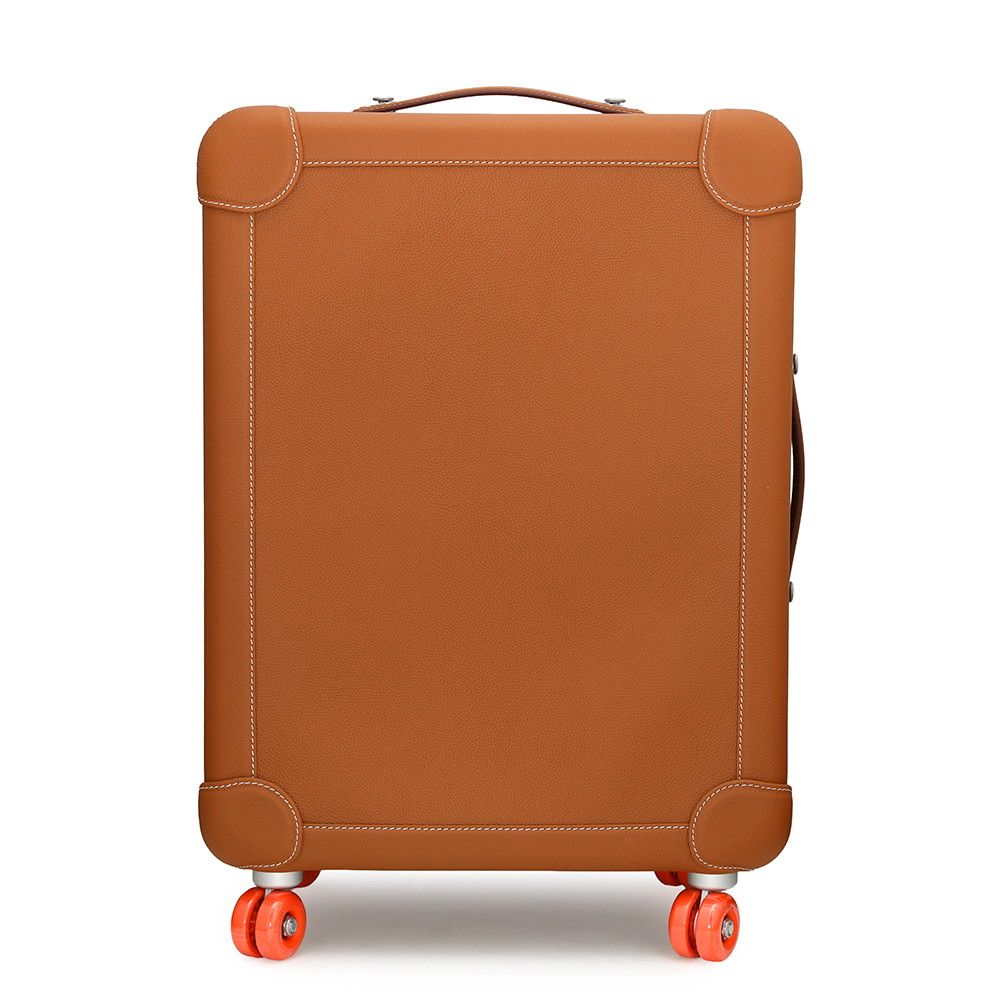 Hermes Carry Case Ro Ring Mobility Suitcase Forbe Orange Silver Taurillon Legat