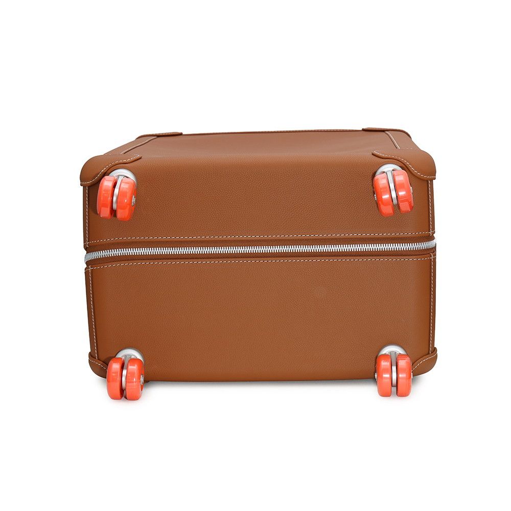 Hermes Carry Case Ro Ring Mobility Suitcase Forbe Orange Silver Taurillon Legat — view 3
