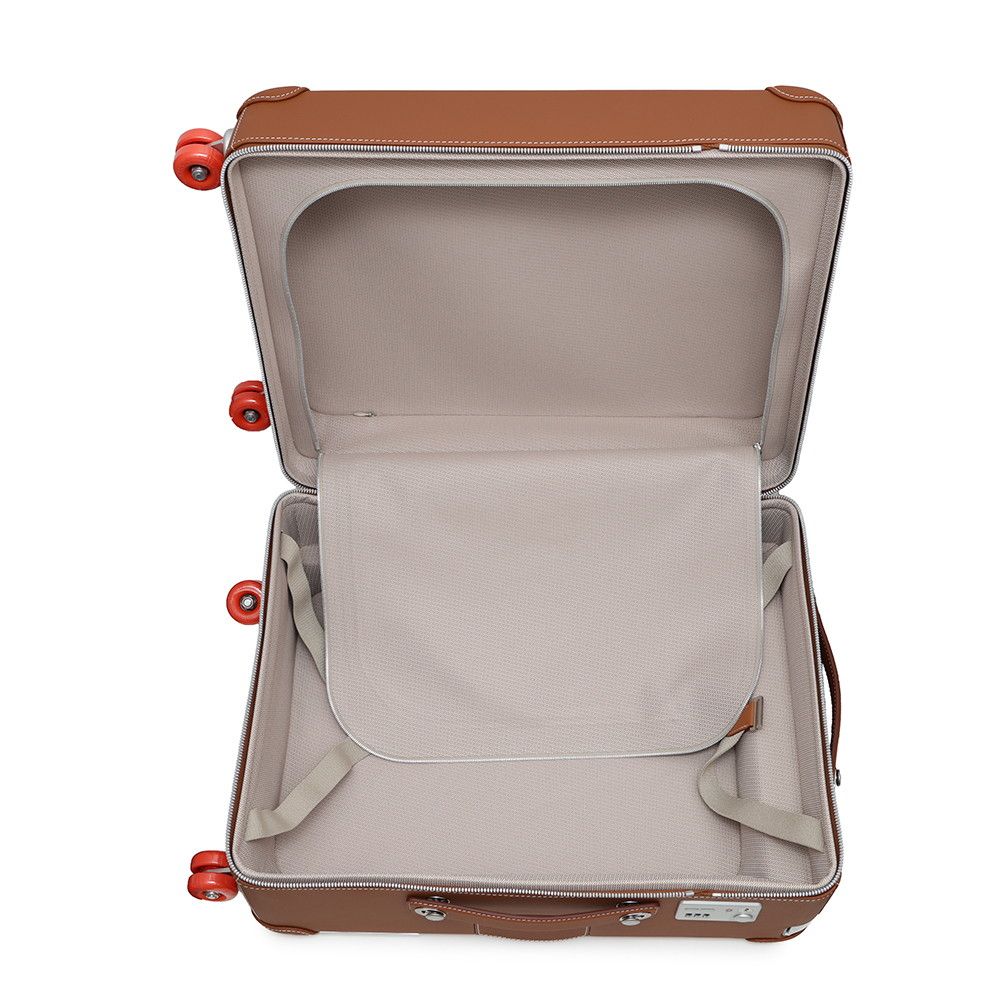 Hermes Carry Case Ro Ring Mobility Suitcase Forbe Orange Silver Taurillon Legat — view 5